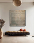 Multicolor Textured Elegance Grid Canvas Painting For Home Decoration - Artwallpainting