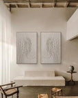 Multicolor Textured Elegance Minimalist Arch Canvas Duo Set Of 2 - Artwallpainting