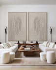 Multicolor Textured Elegance Minimalist Arch Canvas Duo Set Of 2 - Artwallpainting