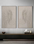 Multicolor Textured Elegance Minimalist Arch Canvas Duo Set Of 2 - Artwallpainting
