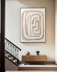 Multicolor Textured Minimalist Labyrinth Canvas Art - Artwallpainting