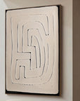 Multicolor Textured Minimalist Maze Canvas Art - Artwallpainting