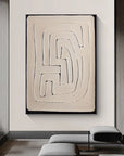 Multicolor Textured Minimalist Maze Canvas Art - Artwallpainting