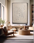 Multicolor Textured Minimalist Maze Canvas Art - Artwallpainting