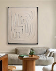 Multicolor Textured Minimalist Maze Canvas Art - Artwallpainting