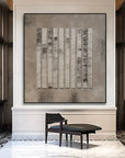 Multicolor Textured Minimalist Vertical Stripes Wall Art - Artwallpainting
