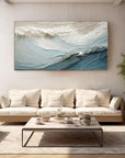 Multicolor Textured Ocean Wave Oil Painting For Modern Interiors - Artwallpainting