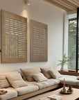 Multicolor Textured Patterns Abstract Linear Canvas Set Of 2 - Artwallpainting