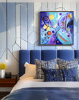 Multicolor Textured Pop Symphony | Colorful Geometric Abstract Pop Art Painting - Artwallpainting