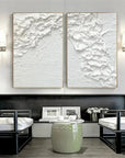 Multicolor Textured Snowfall Abstract Painting Set Of 2 - Artwallpainting