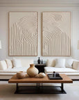 Multicolor Textured Symphony Diptych Set Of 2 - Artwallpainting