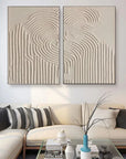 Multicolor Textured Symphony Diptych Set Of 2 - Artwallpainting