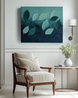 Multicolor Textured - Textured Leaf Wall Art | 3D Botanical Abstract Oil Painting For Modern Interiors - Artwallpainting