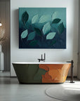 Multicolor Textured - Textured Leaf Wall Art | 3D Botanical Abstract Oil Painting For Modern Interiors - Artwallpainting