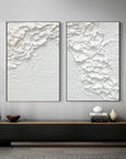 Multicolor Textured Waves Canvas Painting For Home Decoration Set Of 2 - Artwallpainting