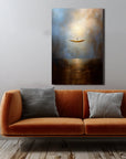Multicolor The Eternal Drift-Modern Abstract Sea Boat Texture Wall Art - Artwallpainting