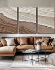 Multicolor Tidal Harmony Wall Art Set Of 3 - Artwallpainting