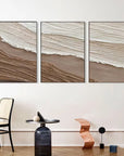 Multicolor Tidal Harmony Wall Art Set Of 3 - Artwallpainting