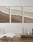 Multicolor Tidal Harmony Wall Art Set Of 3 - Artwallpainting