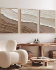 Multicolor Tidal Harmony Wall Art Set Of 3 - Artwallpainting