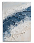 Multicolor Tidal Serenity-Vertical Marine Abstract Thick-Painted Wall Art - Artwallpainting