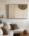 Multicolor Timeless Balance-Minimalist Texture Semi-Circle Geometric Wall Art - Artwallpainting