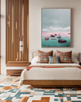 Multicolor Tranquil Path Abstract Seascape Textured Canvas Wall Art - Artwallpainting