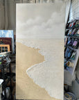 Multicolor Tranquil Shoreline Textured Coastal Canvas - Artwallpainting