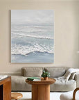 Multicolor Tranquil Tides Textured Ocean-Inspired Wall Art - Artwallpainting