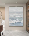 Multicolor Tranquil Tides Textured Ocean-Inspired Wall Art - Artwallpainting