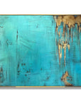 Multicolor Twilight Sky-Modern Minimalist Wall Art Featuring A Blue And Gold Texture - Artwallpainting