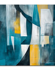 Multicolor Urban Layers-Geometric Color Collision Abstract Hand-Painted Oil Painting Wall Art - Artwallpainting