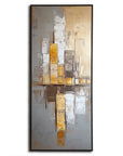 Multicolor Urban Resonance - Vertical Geometric Abstract Oil Painting - Artwallpainting