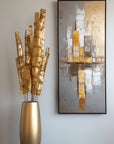 Multicolor Urban Resonance - Vertical Geometric Abstract Oil Painting - Artwallpainting