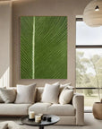 Multicolor Verdant Veins - Minimalist Textured Leaf Abstract Oil Painting - Artwallpainting