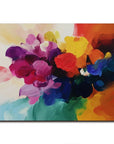 Multicolor Vibrant Bloom Abstract Canvas - Artwallpainting