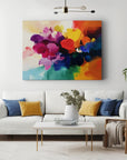 Multicolor Vibrant Bloom Abstract Canvas - Artwallpainting