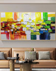 Multicolor Vibrant Harmony - Abstract Color Blocks Painting - Artwallpainting