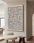 Multicolor Vibrant Mosaic - Large Hand-Painted Textured Abstract Oil Painting - Artwallpainting