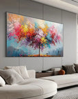 Multicolor Vivid Harmony Tree Artwork - Artwallpainting