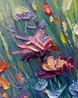 Multicolor Vivid Meadow Bloom Painting - Artwallpainting
