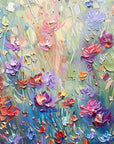 Multicolor Vivid Meadow Bloom Painting - Artwallpainting