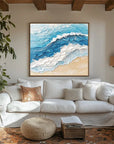Multicolor Wave Symphony - Coastal Canvas - Artwallpainting