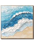 Multicolor Wave Symphony - Coastal Canvas - Artwallpainting
