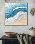 Multicolor Wave Symphony - Coastal Canvas - Artwallpainting