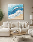 Multicolor Wave Symphony - Coastal Canvas - Artwallpainting