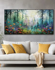 Multicolor Whimsical Forest Bloom Canvas Painting For Home Decoration - Artwallpainting