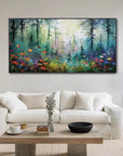 Multicolor Whimsical Forest Bloom Canvas Painting For Home Decoration - Artwallpainting