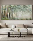 Multicolor Whispering Woods - Hand-Painted Abstract Forest Oil Painting - Artwallpainting