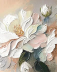Multicolor Whispers Of Blossom-Hand-Painted Large Flower Cluster Texture Wall Art - Artwallpainting